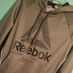 Reebok Gray Logo Hoodie size Medium